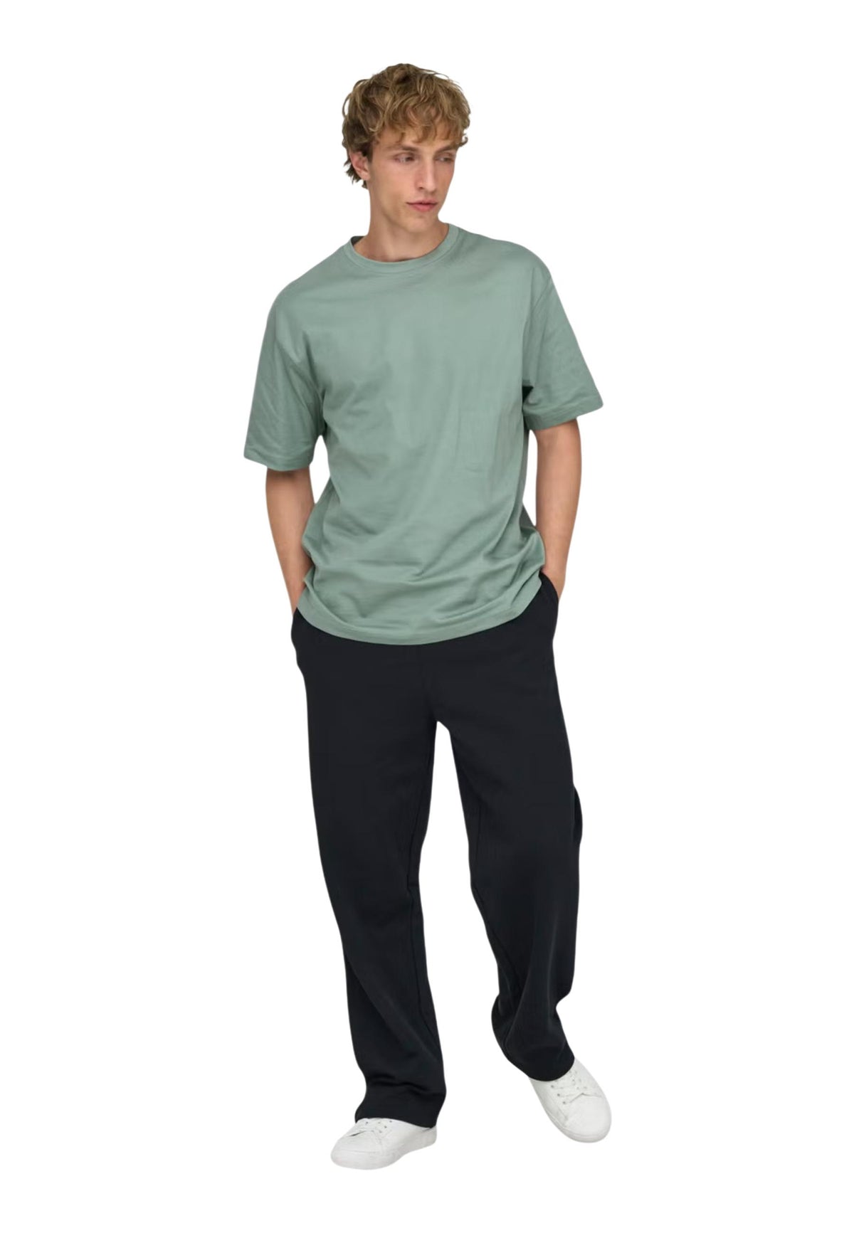 T-shirt Only & Sons couleur vert — vue 4
