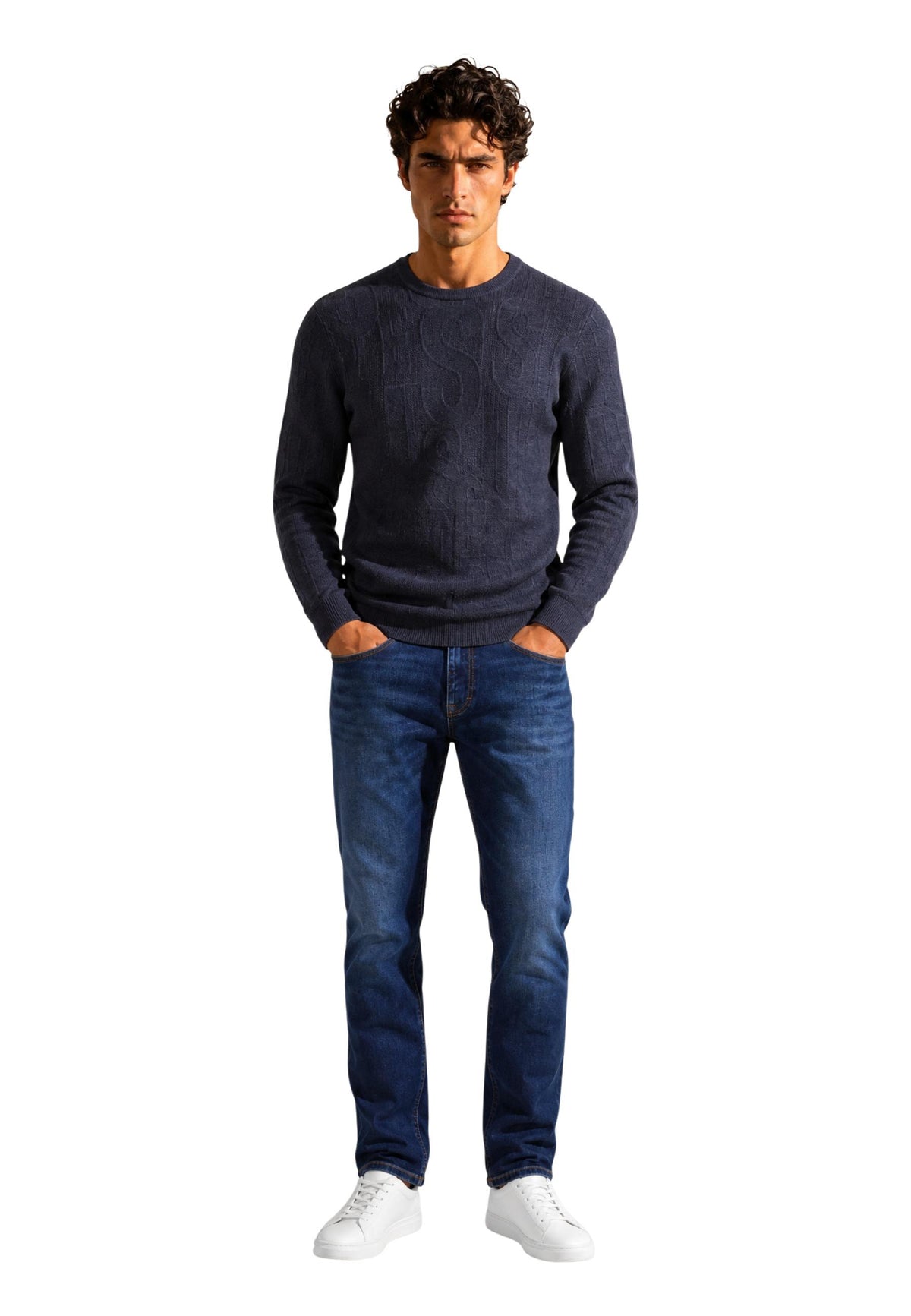 Pull Guess couleur noir — vue 2