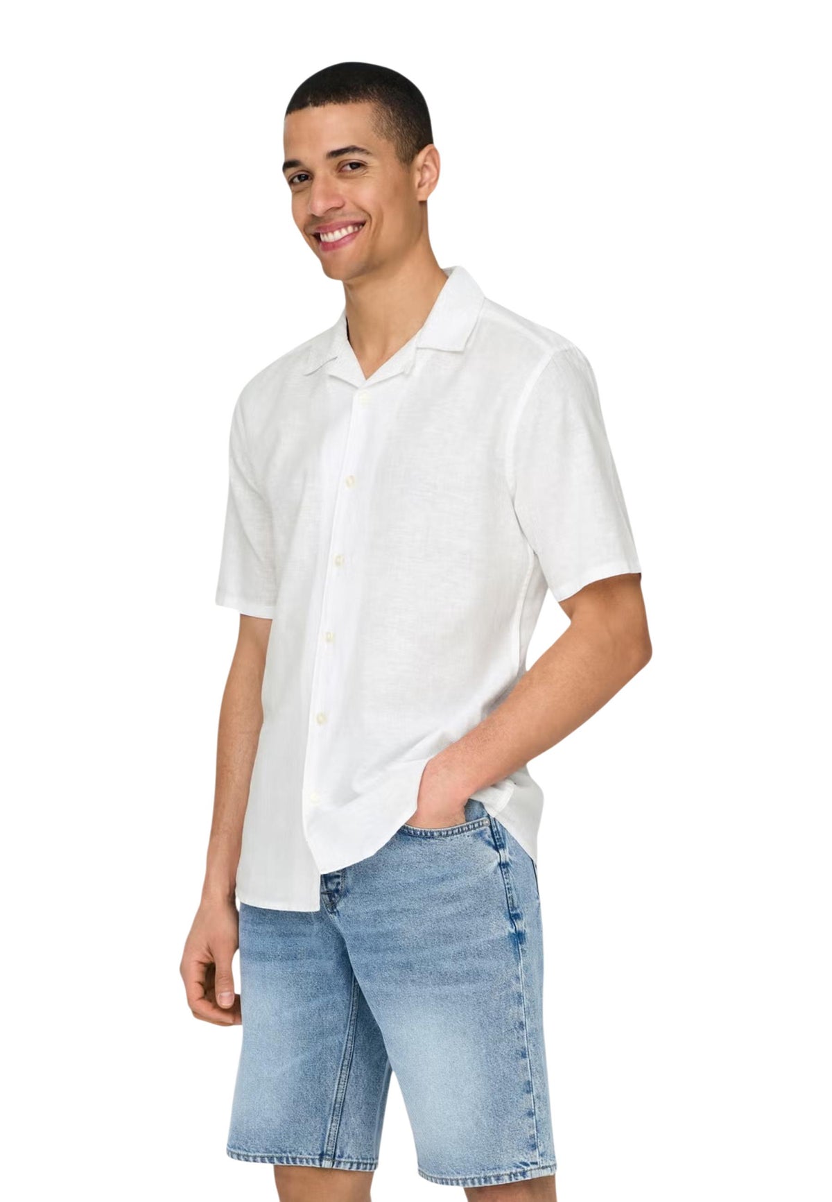 Chemise Only & Sons couleur blanc