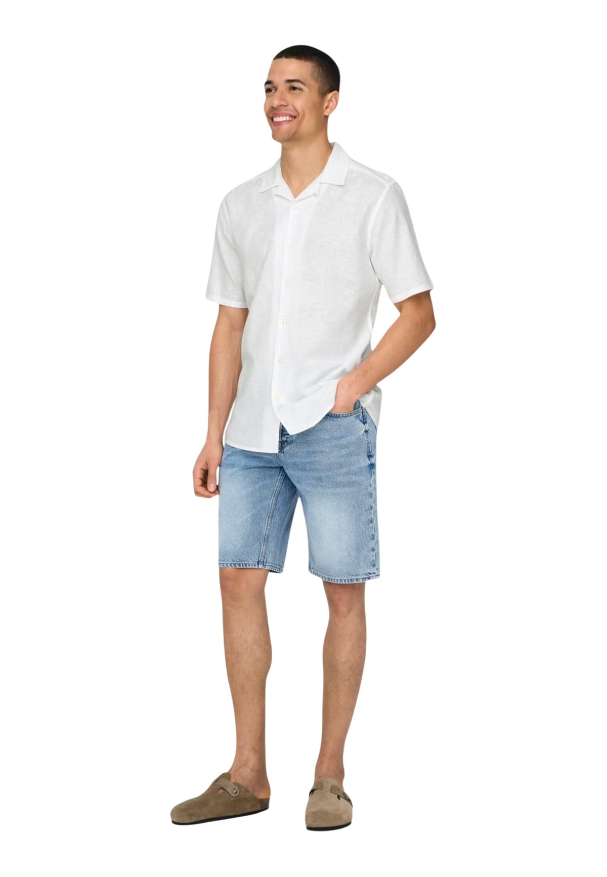 Chemise Only & Sons couleur blanc — vue 4