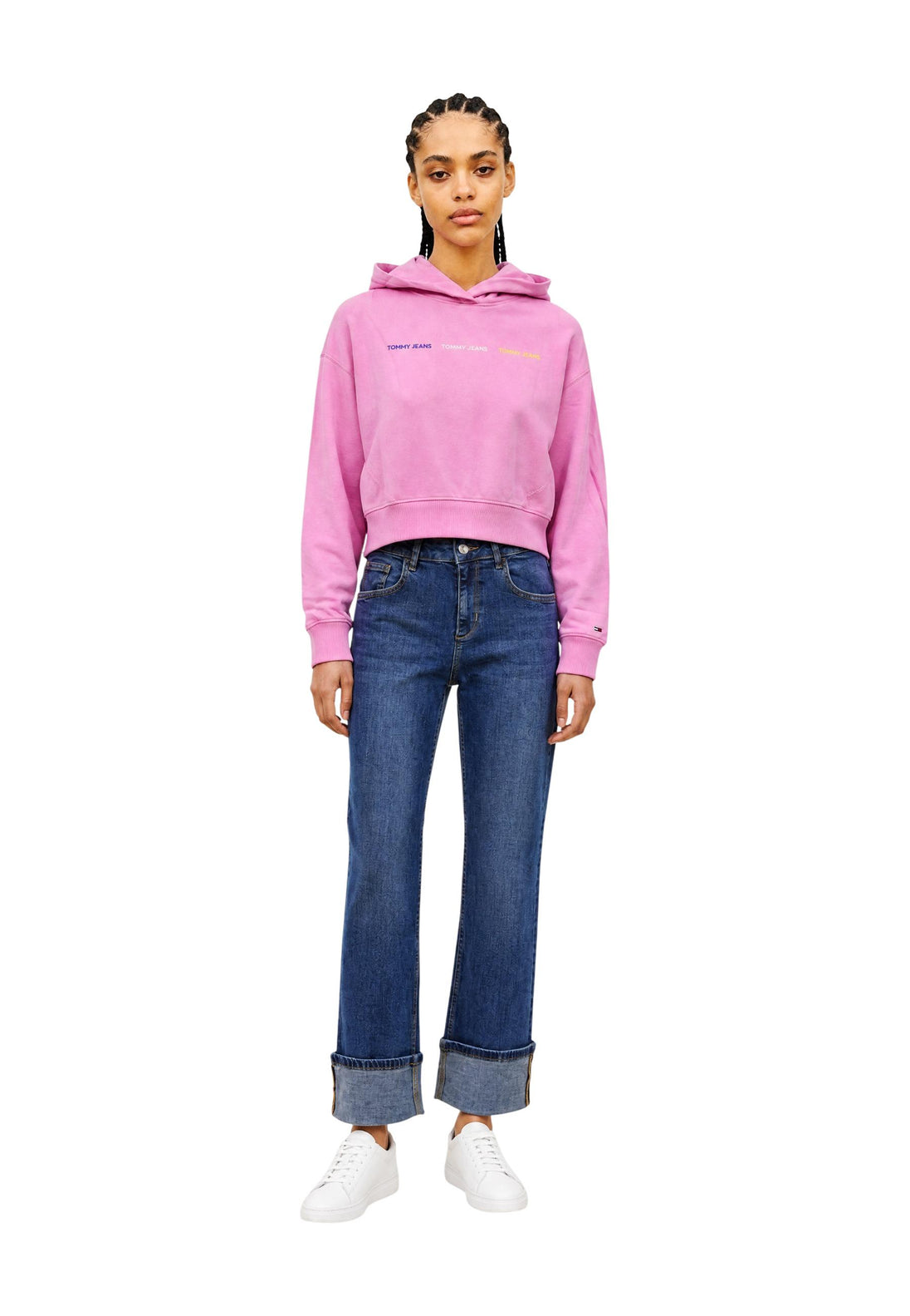 Sweat Tommy Hilfiger Jeans couleur rose — vue 2