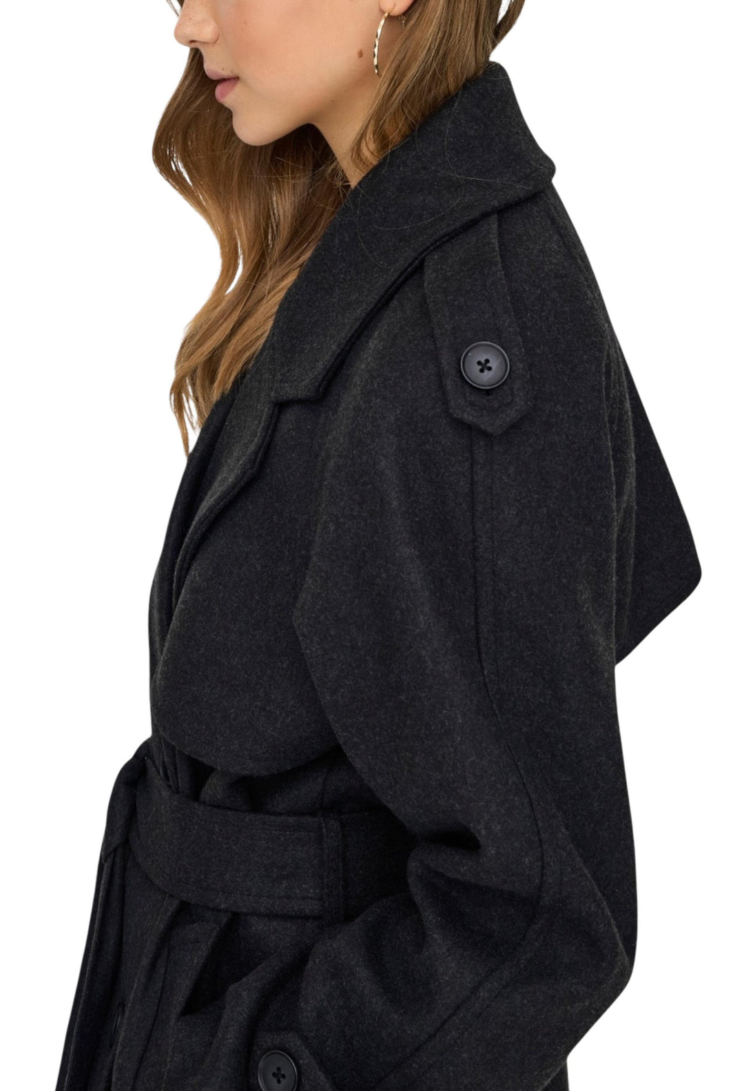 Manteau Only couleur noir — vue 4