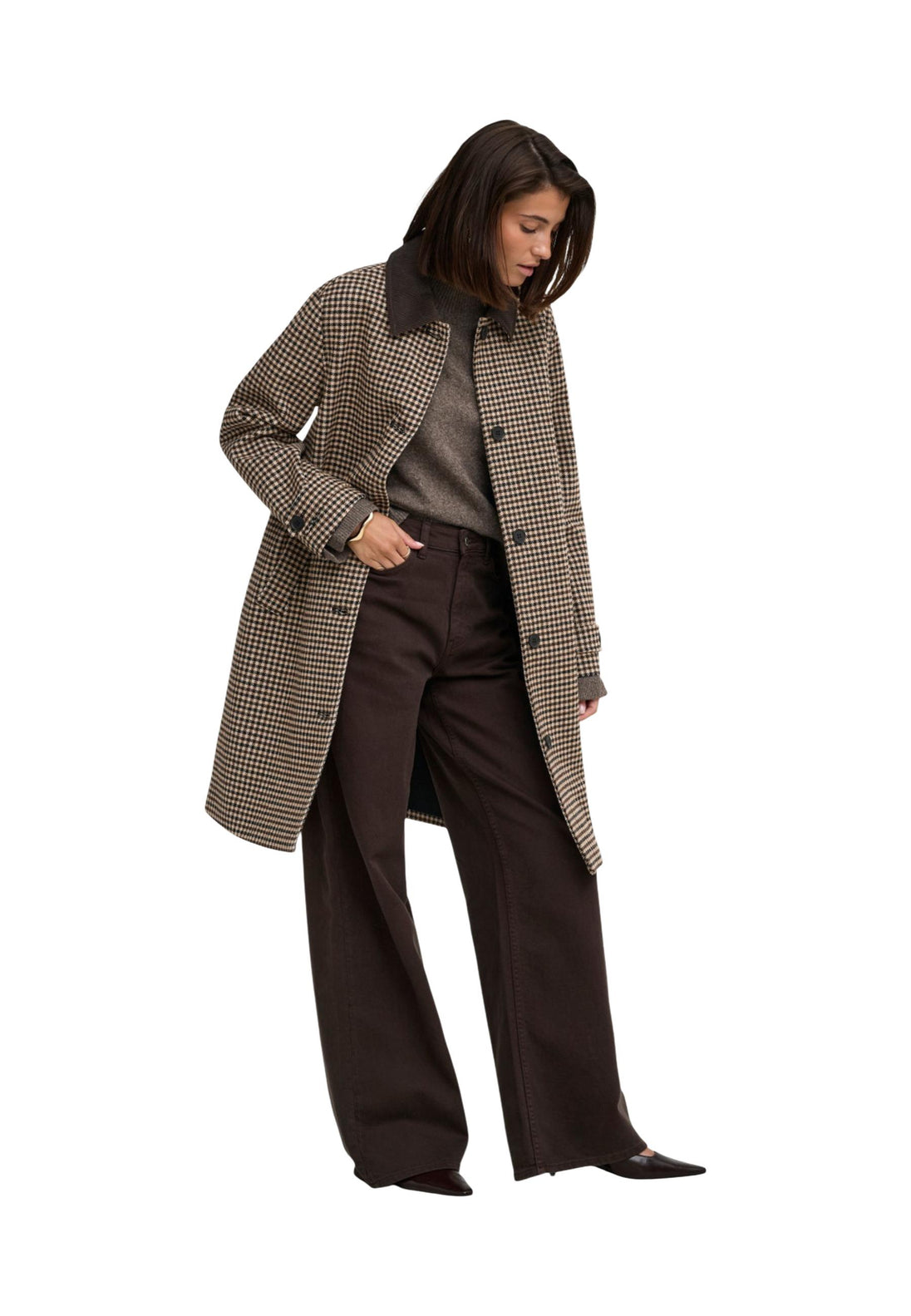 Manteau Jacqueline De Yong couleur marron — vue 4