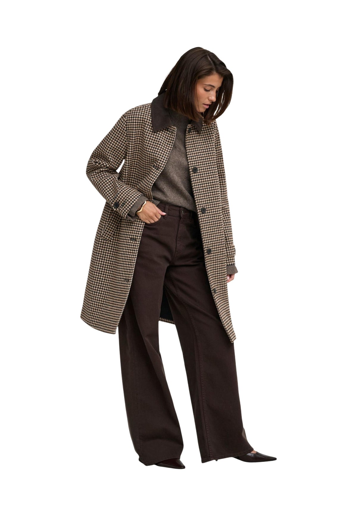 Manteau Jacqueline De Yong couleur marron — vue 4