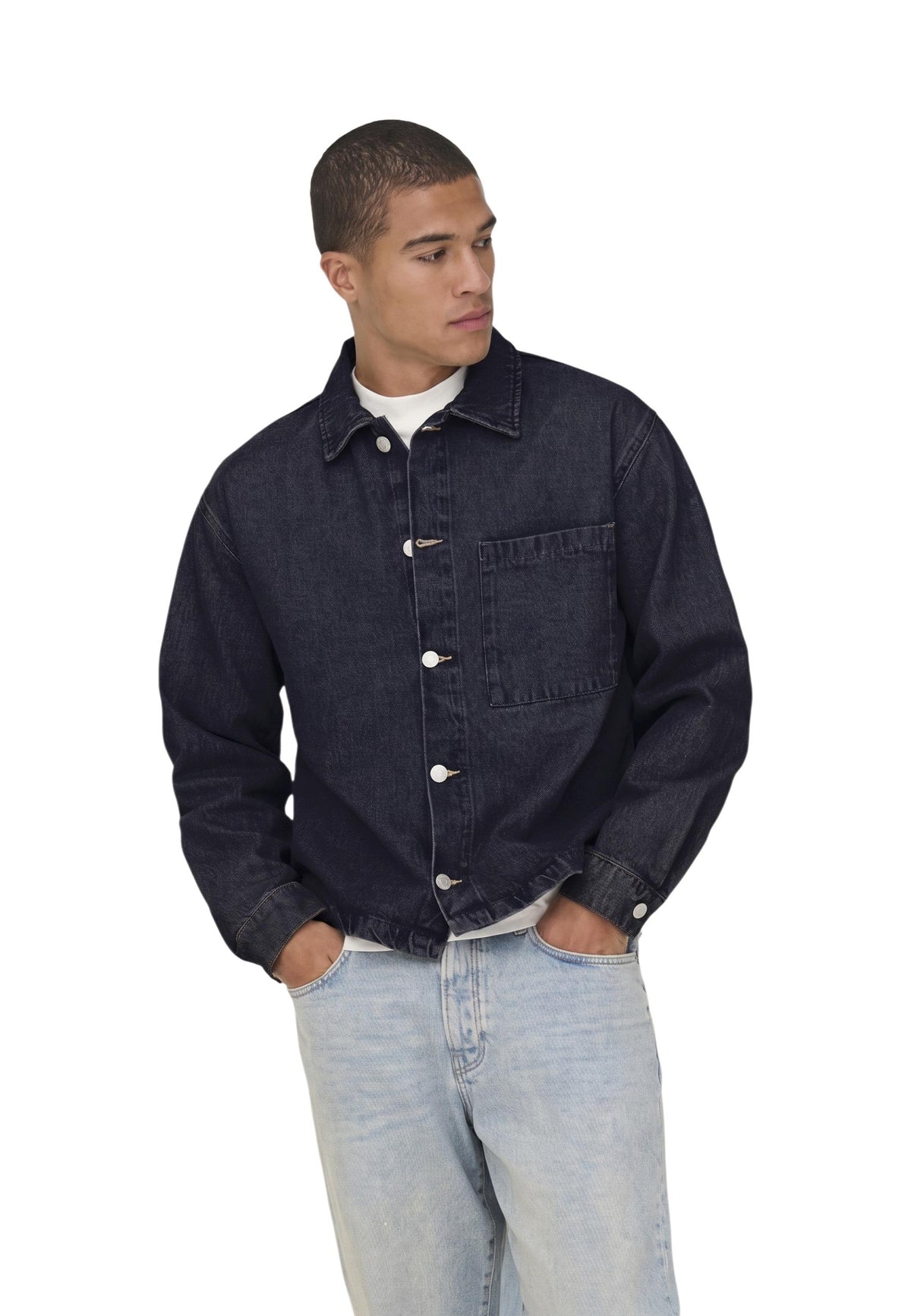 Chemise Only & Sons couleur bleu