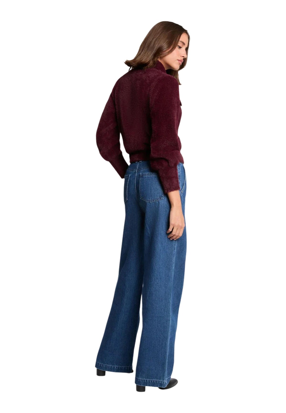 Pull Morgan De Toi couleur bordeaux — vue 2