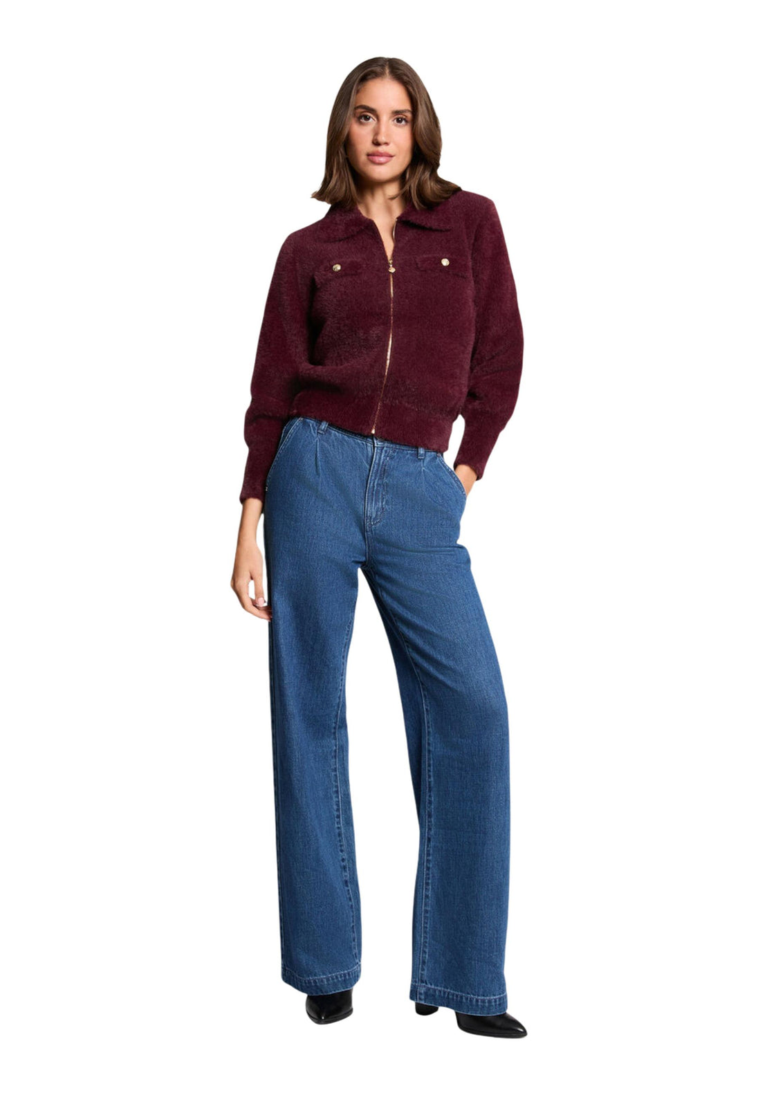 Pull Morgan De Toi couleur bordeaux — vue 5