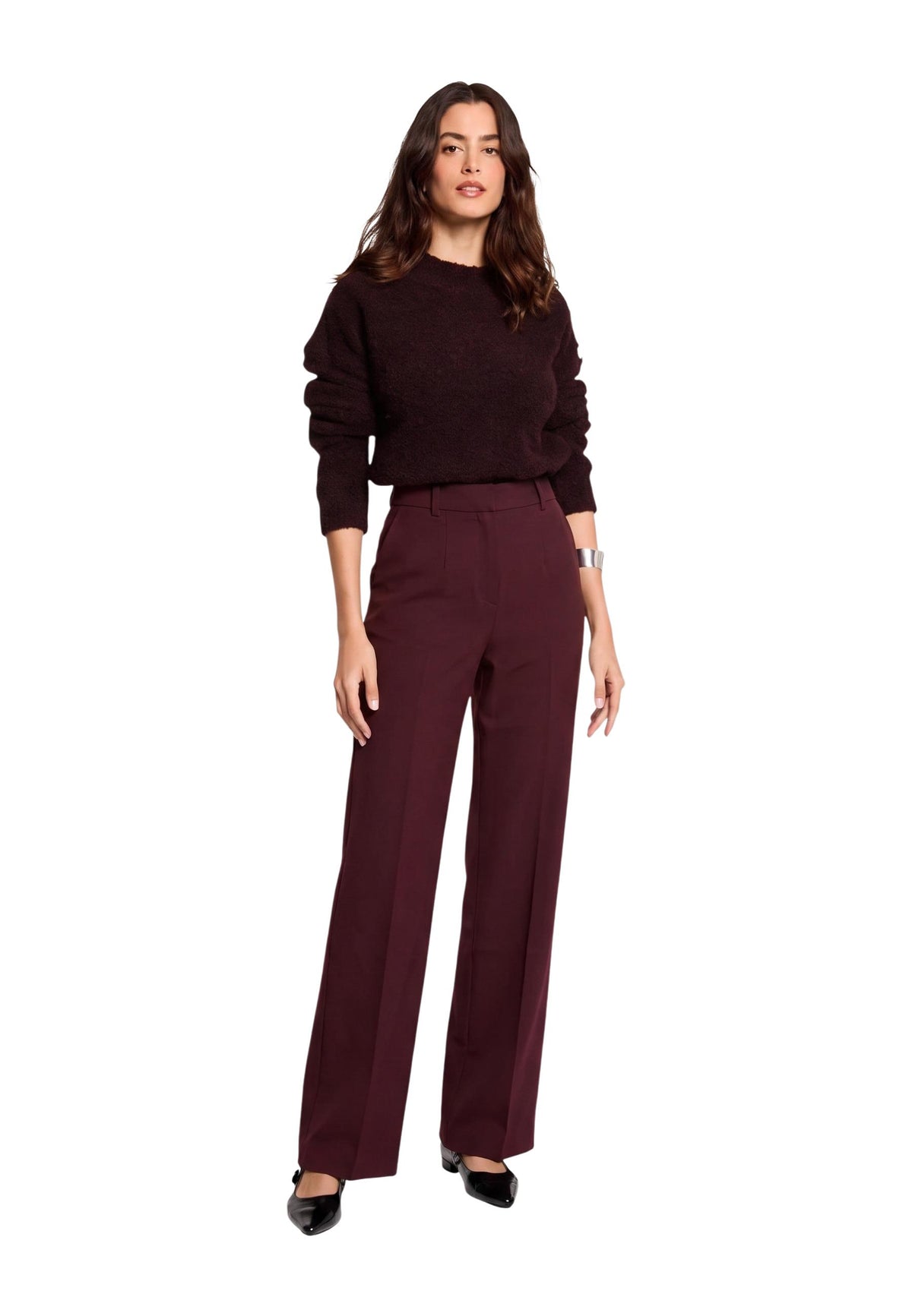 Pantalon Morgan De Toi couleur bordeaux — vue 2