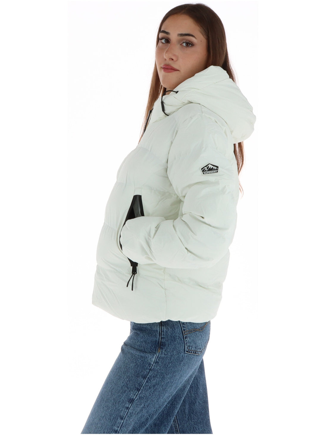 Veste Superdry couleur blanc — vue 2