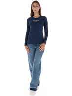 T-shirt Pepe Jeans couleur bleu — vue 4