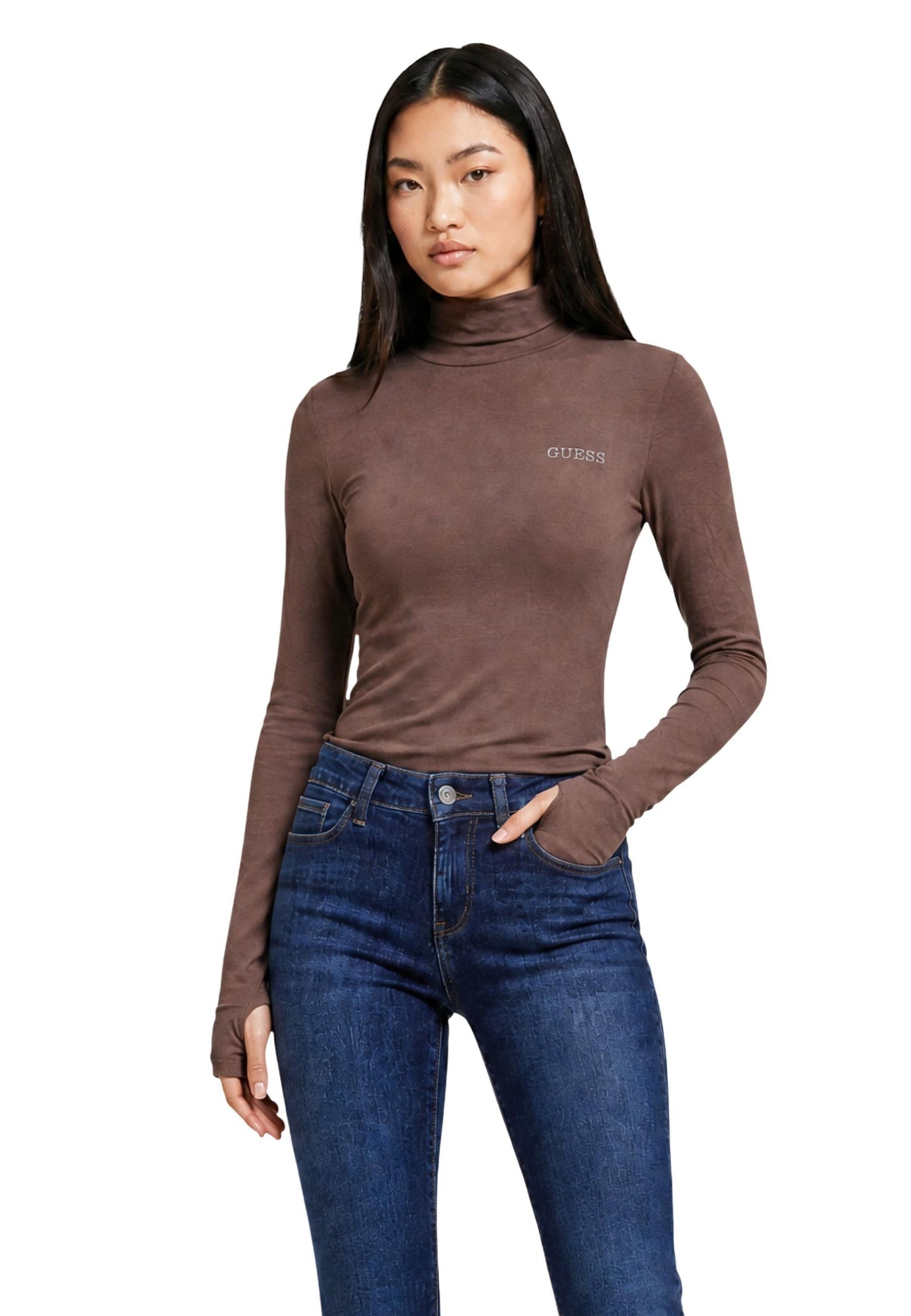 T-shirt Guess couleur marron
