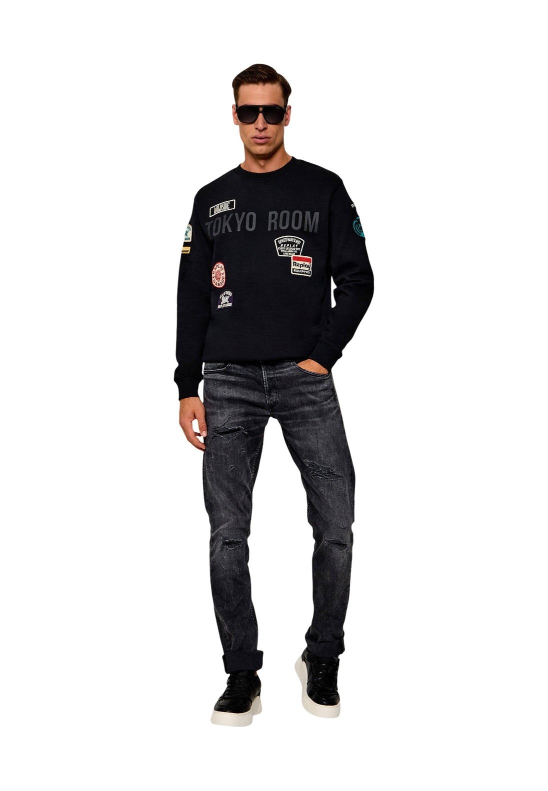 Sweat Replay couleur noir — vue 4