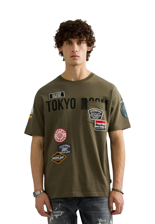T-shirt Replay couleur vert