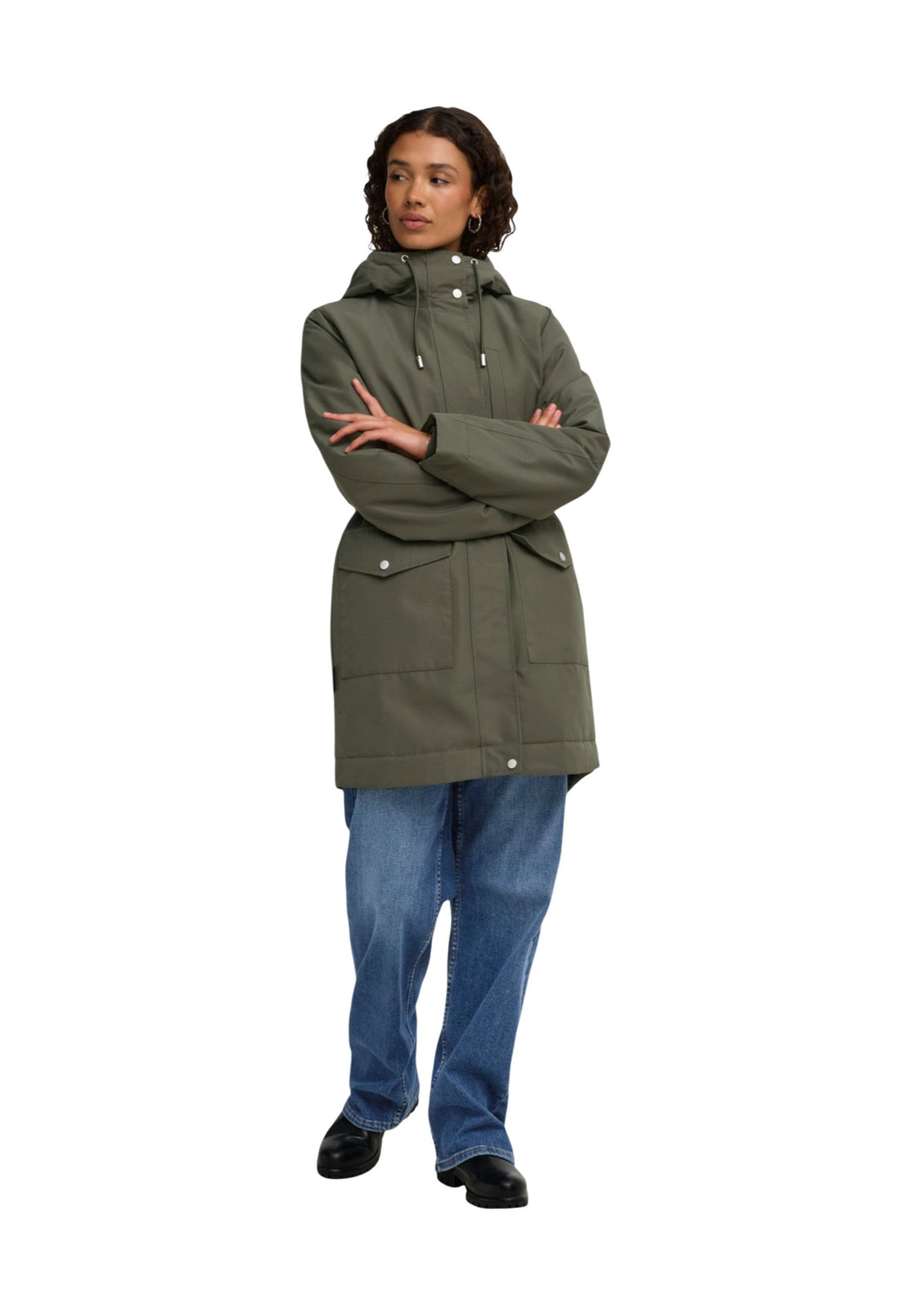 Manteau Jacqueline De Yong couleur vert — vue 5