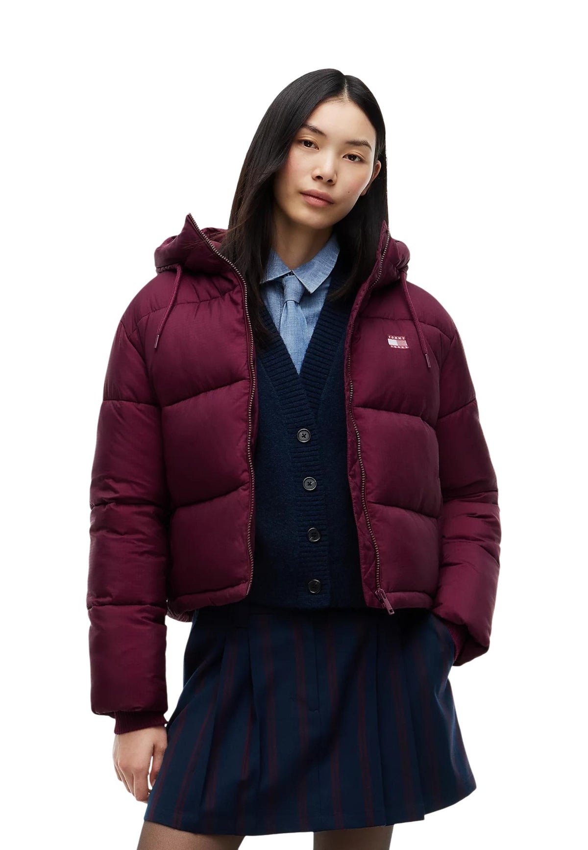 Veste Tommy Hilfiger Jeans couleur bordeaux