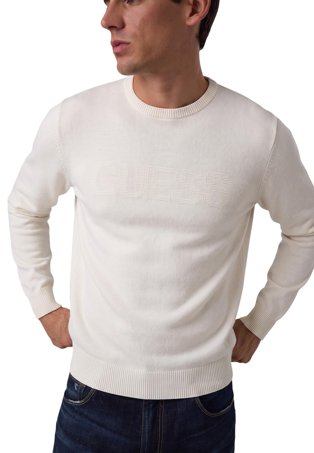 Pull Guess couleur beige — vue 3