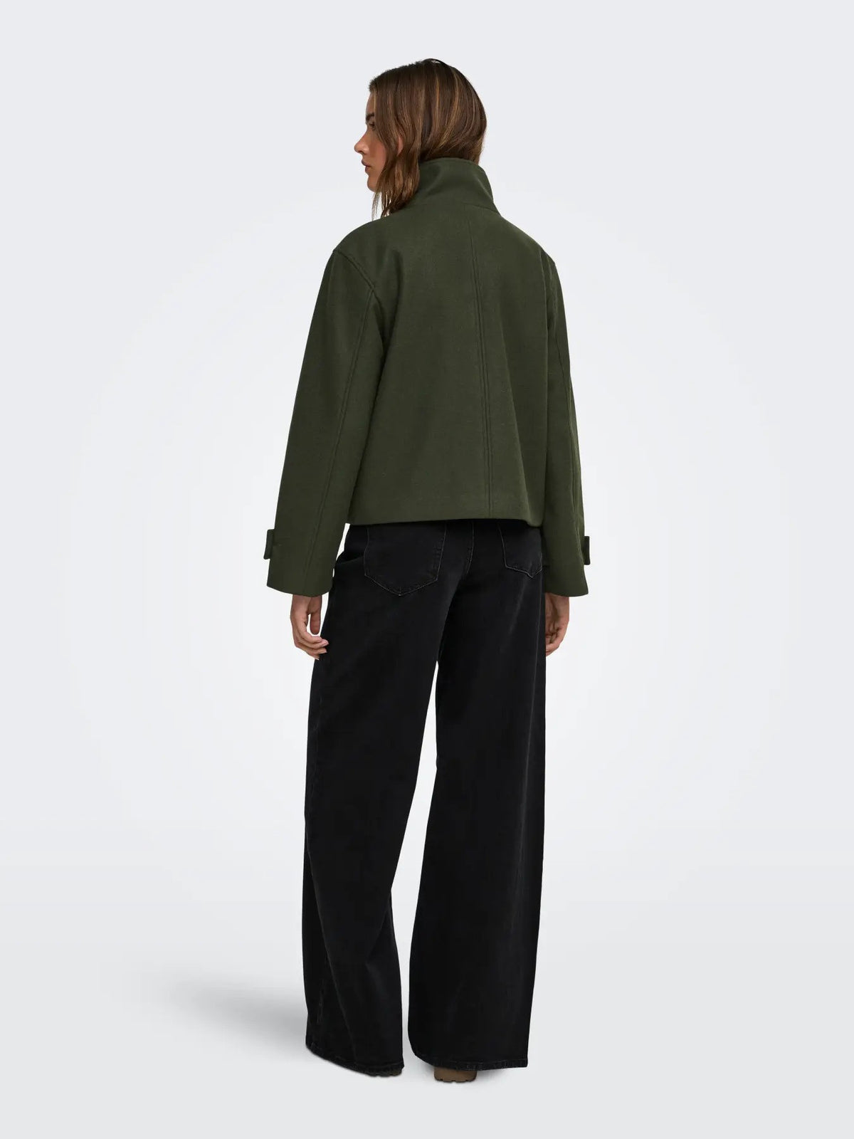 Manteau Only couleur vert — vue 2
