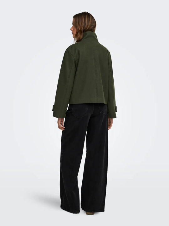 Manteau Only couleur vert — vue 2