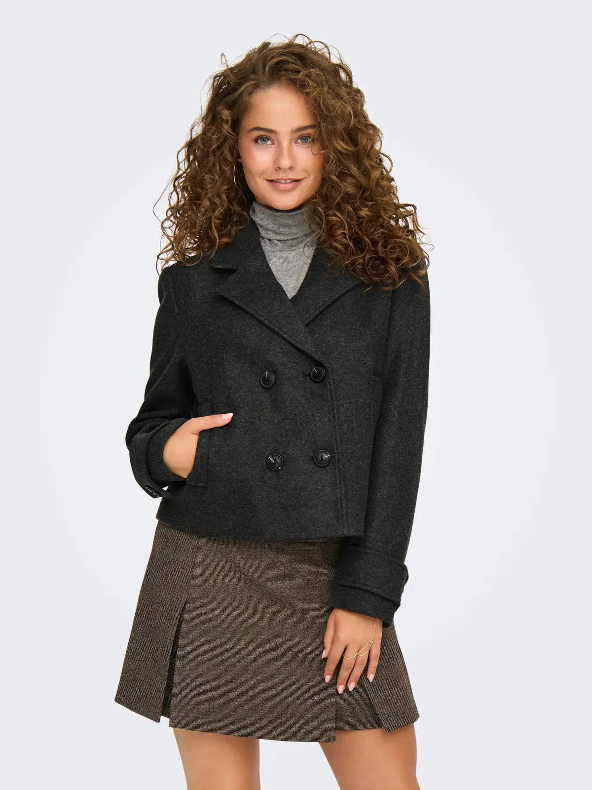 Manteau Only couleur gris
