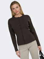 Cardigan Only couleur marron — vue 3