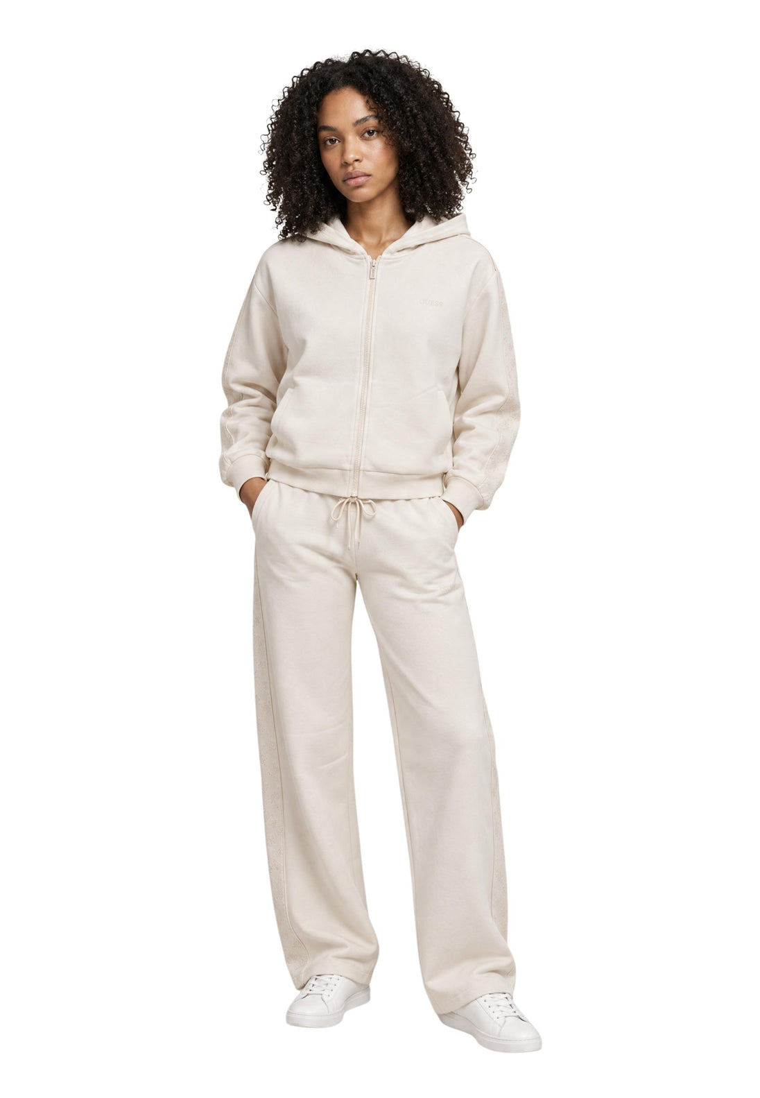 Sweat Guess couleur beige — vue 4