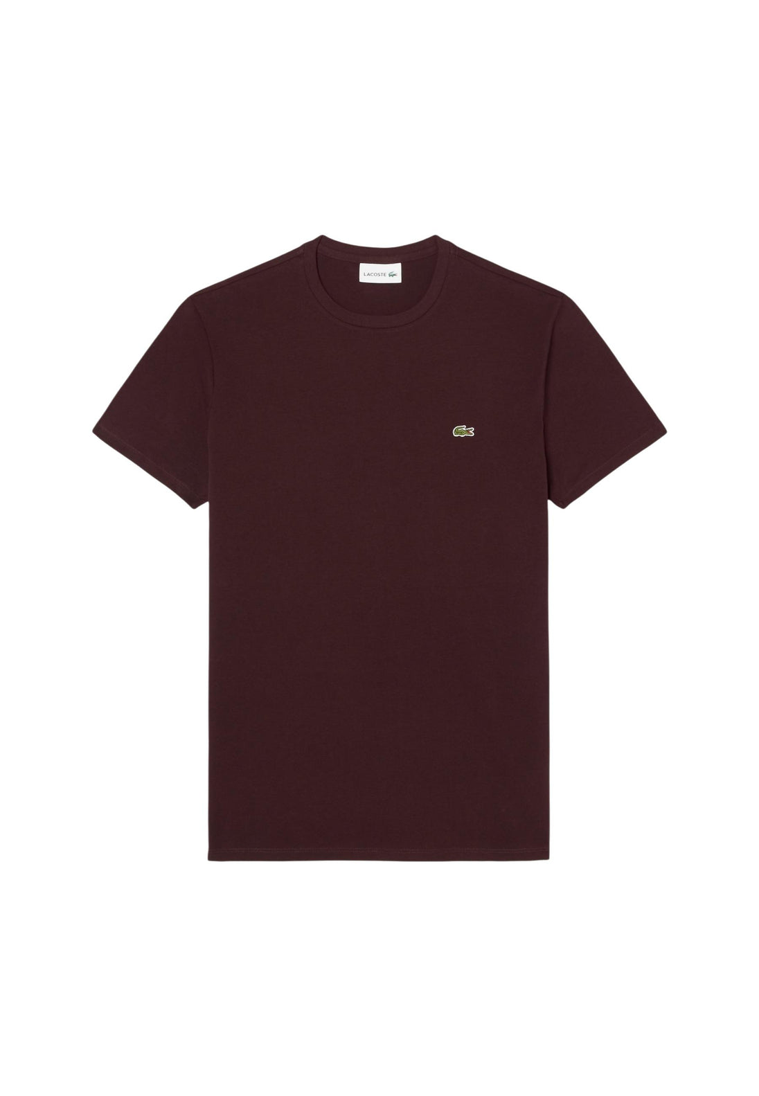 T-shirt Lacoste couleur bordeaux — vue 4