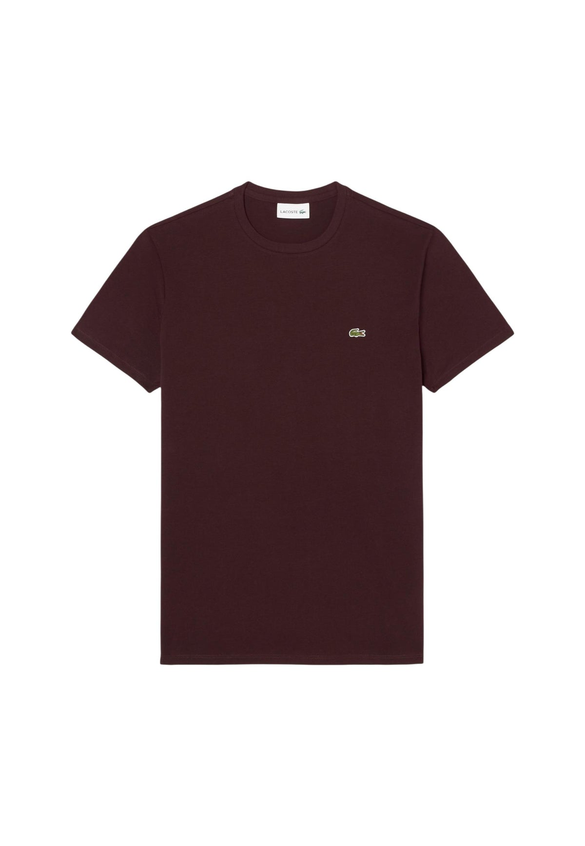 T-shirt Lacoste couleur bordeaux — vue 4