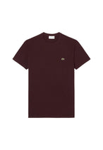 T-shirt Lacoste couleur bordeaux — vue 4