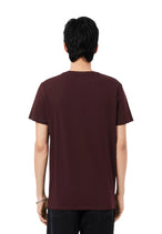 T-shirt Lacoste couleur bordeaux — vue 3