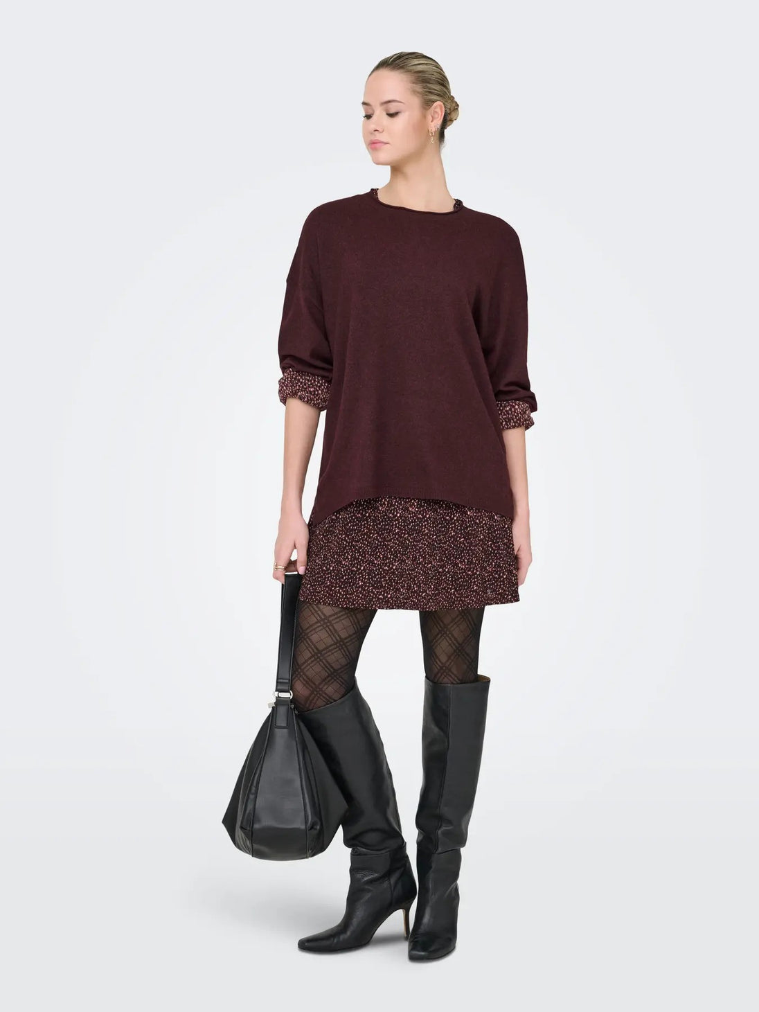 Pull Only couleur bordeaux — vue 4