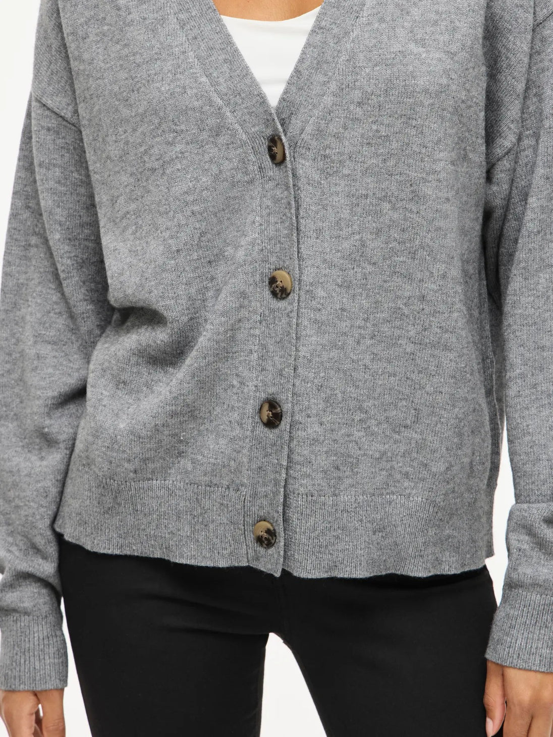 Cardigan Vila Clothes couleur gris — vue 3