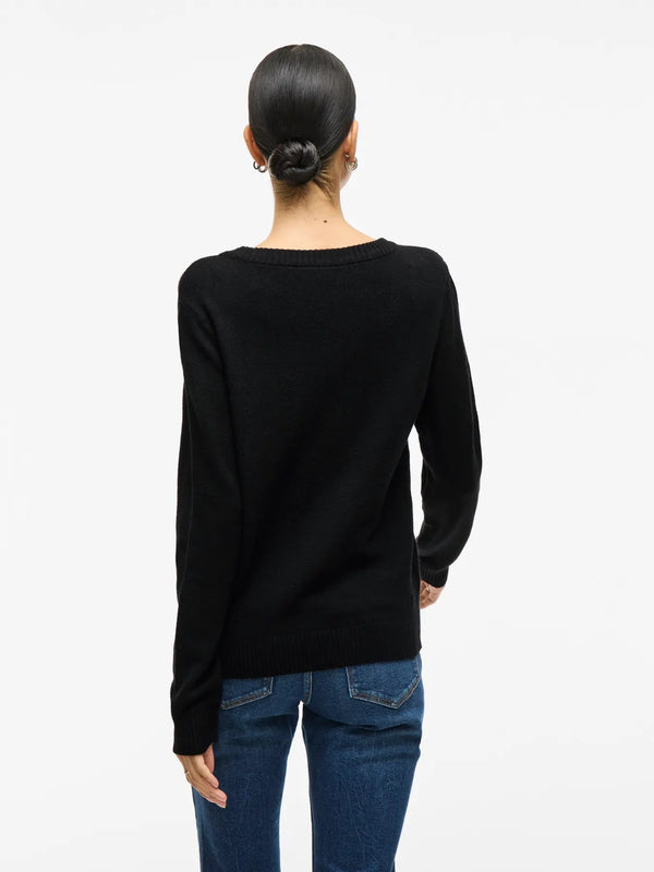 Pull Vila Clothes couleur noir — vue 2