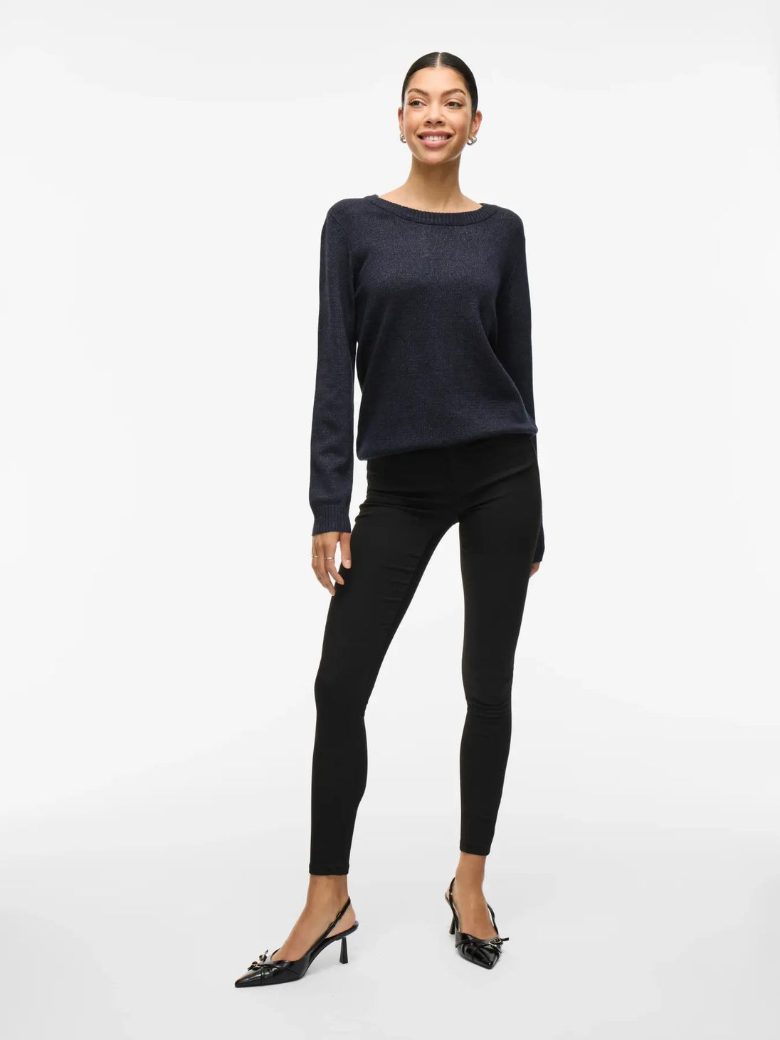 Pull Vila Clothes couleur bleu — vue 4