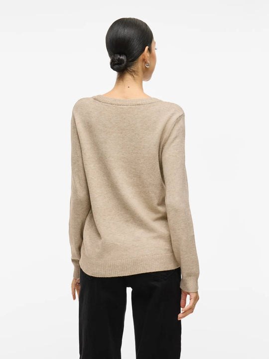 Pull Vila Clothes couleur beige — vue 2