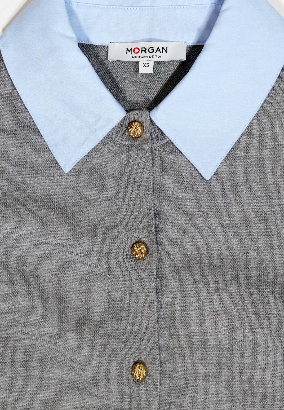 Cardigan Morgan De Toi couleur gris — vue 5