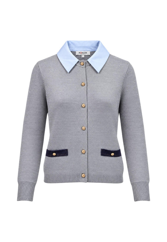 Cardigan Morgan De Toi couleur gris — vue 2