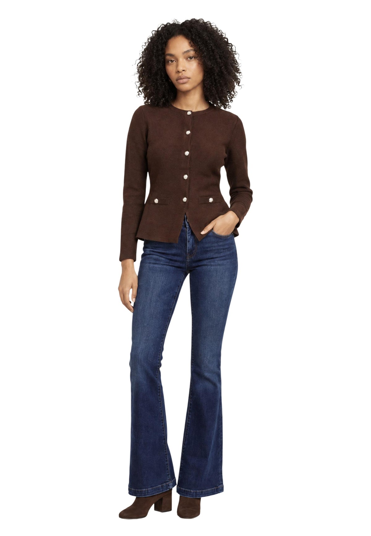Cardigan Morgan De Toi couleur marron — vue 4