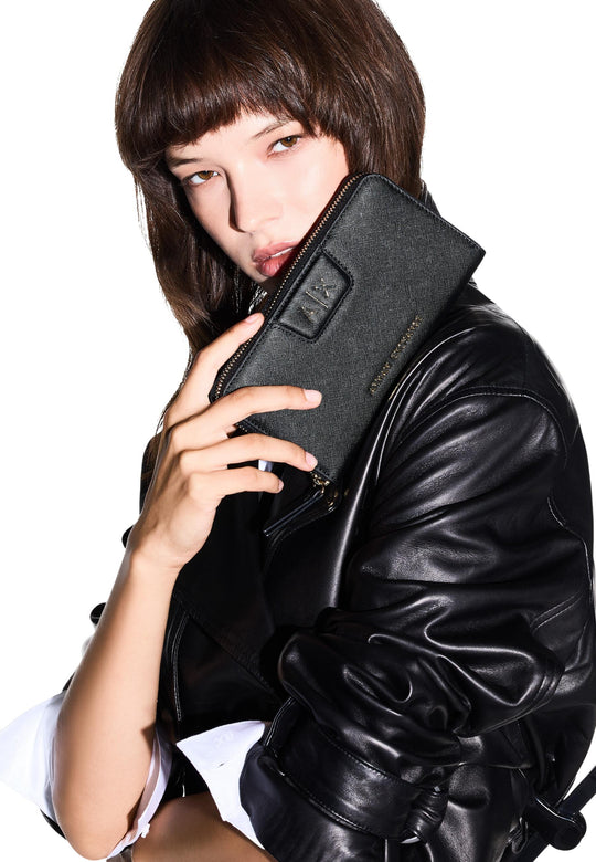 Portefeuille Armani Exchange couleur noir — vue 2