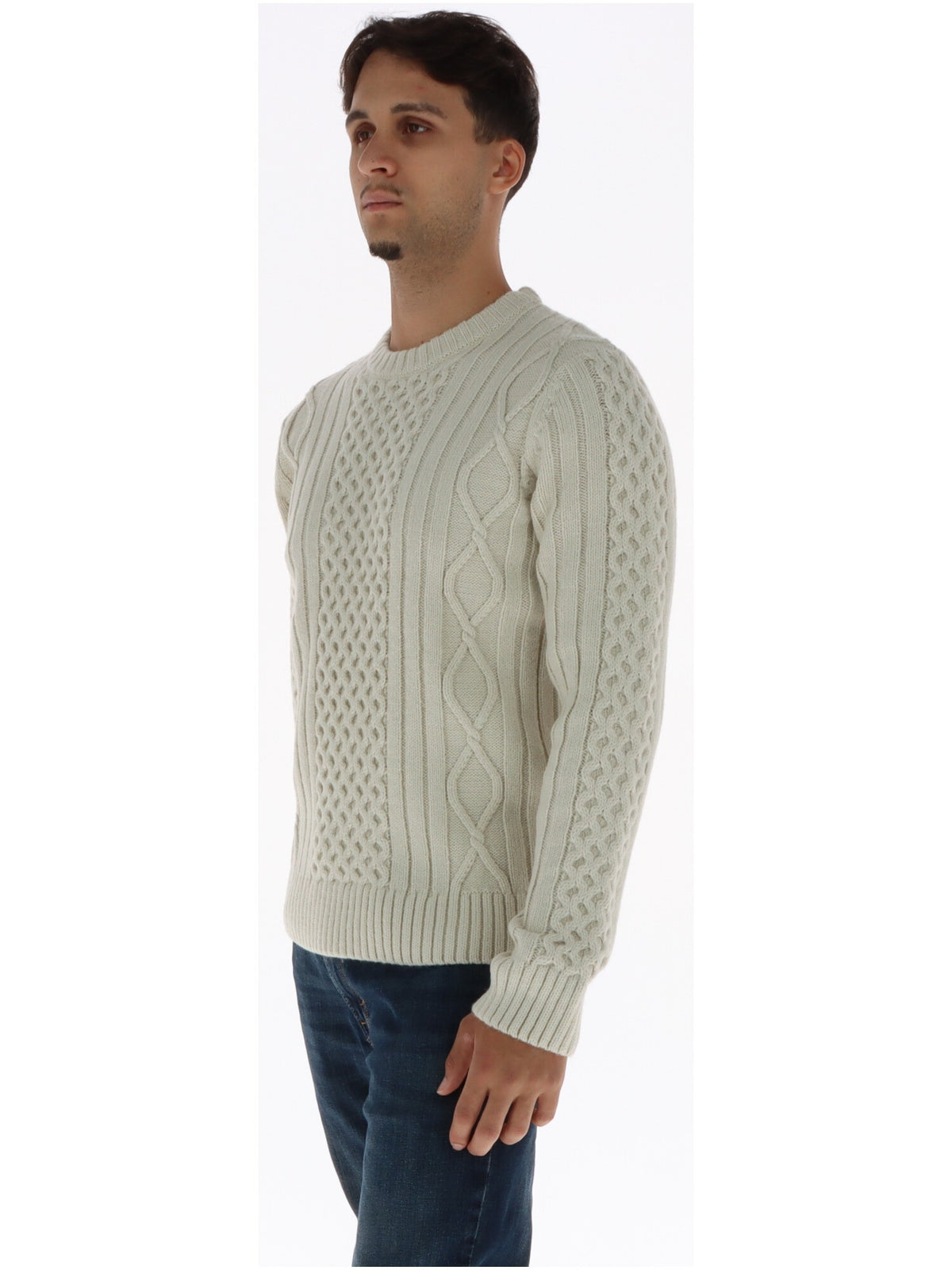 Pull Superdry couleur beige — vue 3
