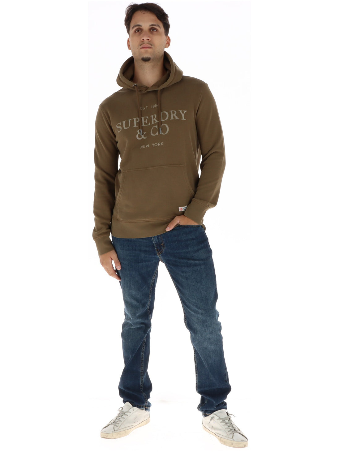 Sweat Superdry couleur marron — vue 4