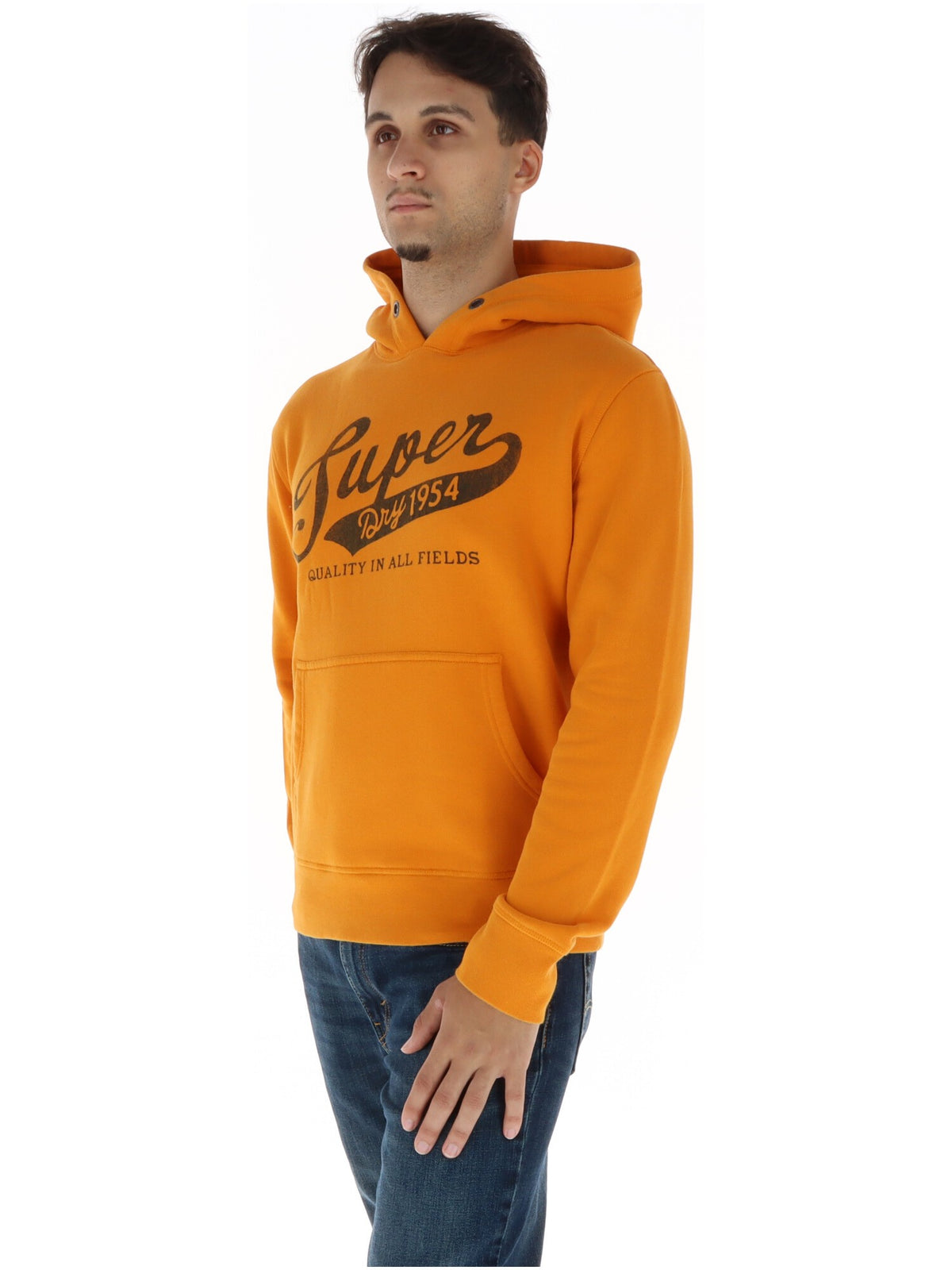 Sweat Superdry couleur orange — vue 3
