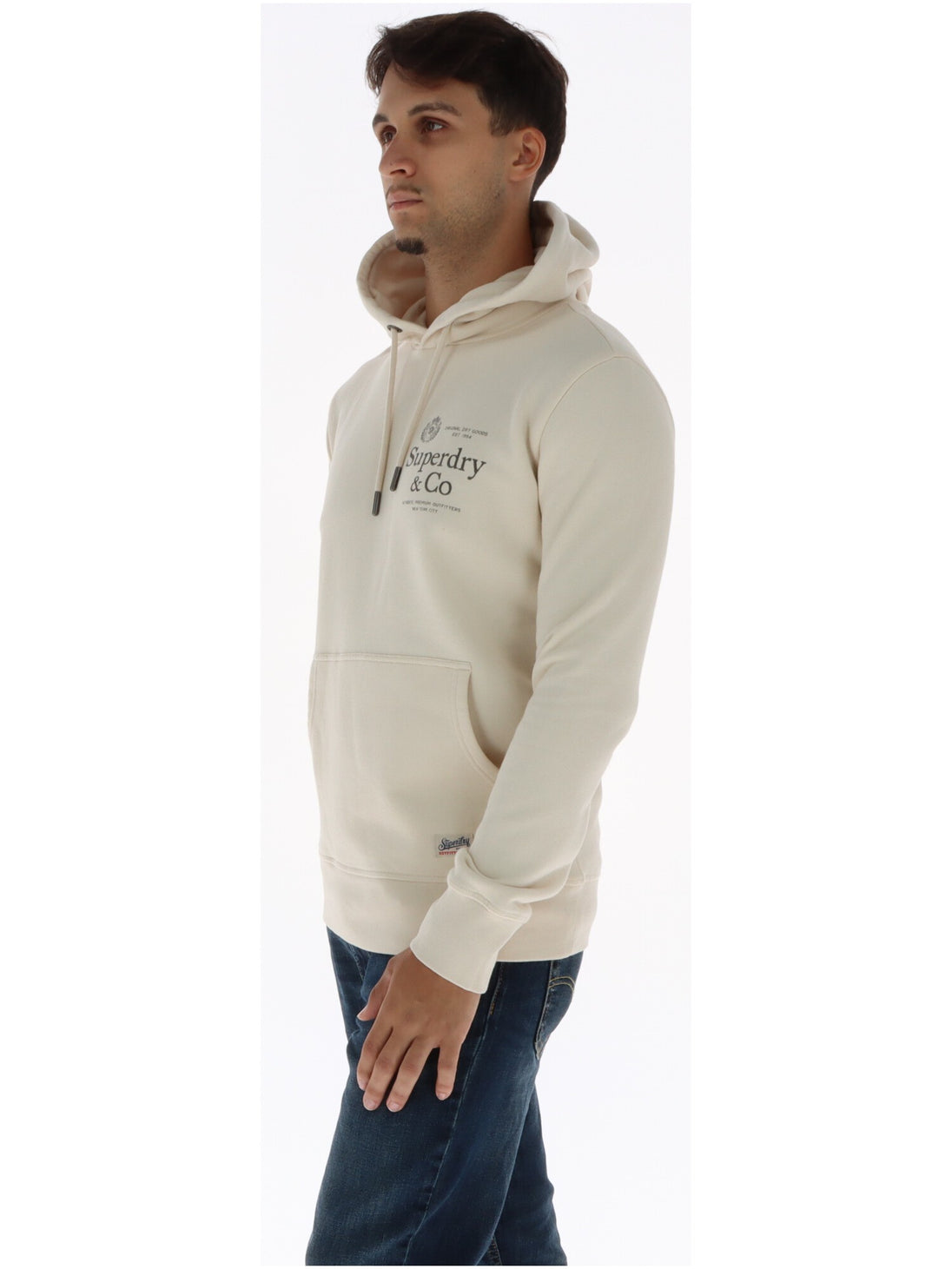 Sweat Superdry couleur beige — vue 3