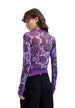 T-shirt Desigual couleur violet — vue 4