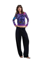 T-shirt Desigual couleur violet — vue 2