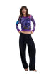 T-shirt Desigual couleur violet — vue 2
