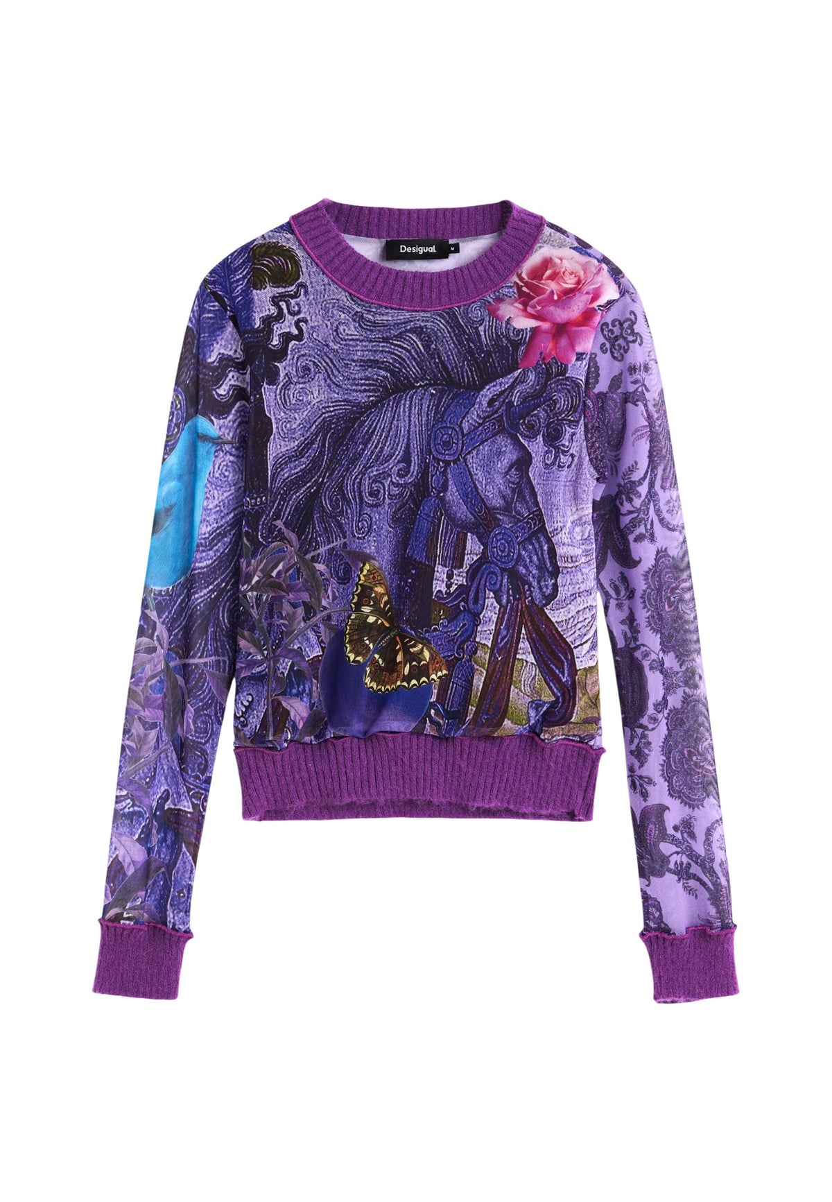 T-shirt Desigual couleur violet — vue 5