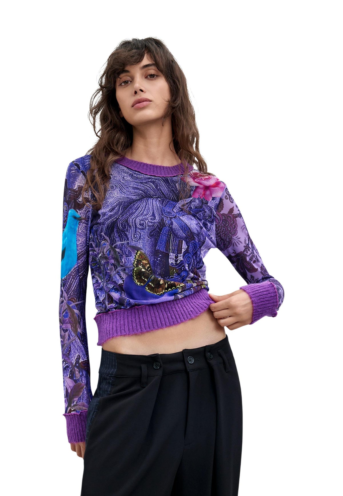 T-shirt Desigual couleur violet
