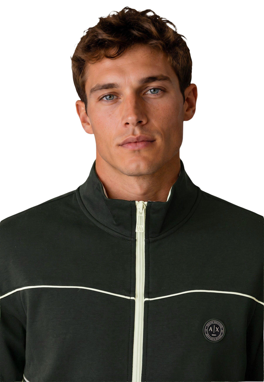 Sweat Armani Exchange couleur vert — vue 4