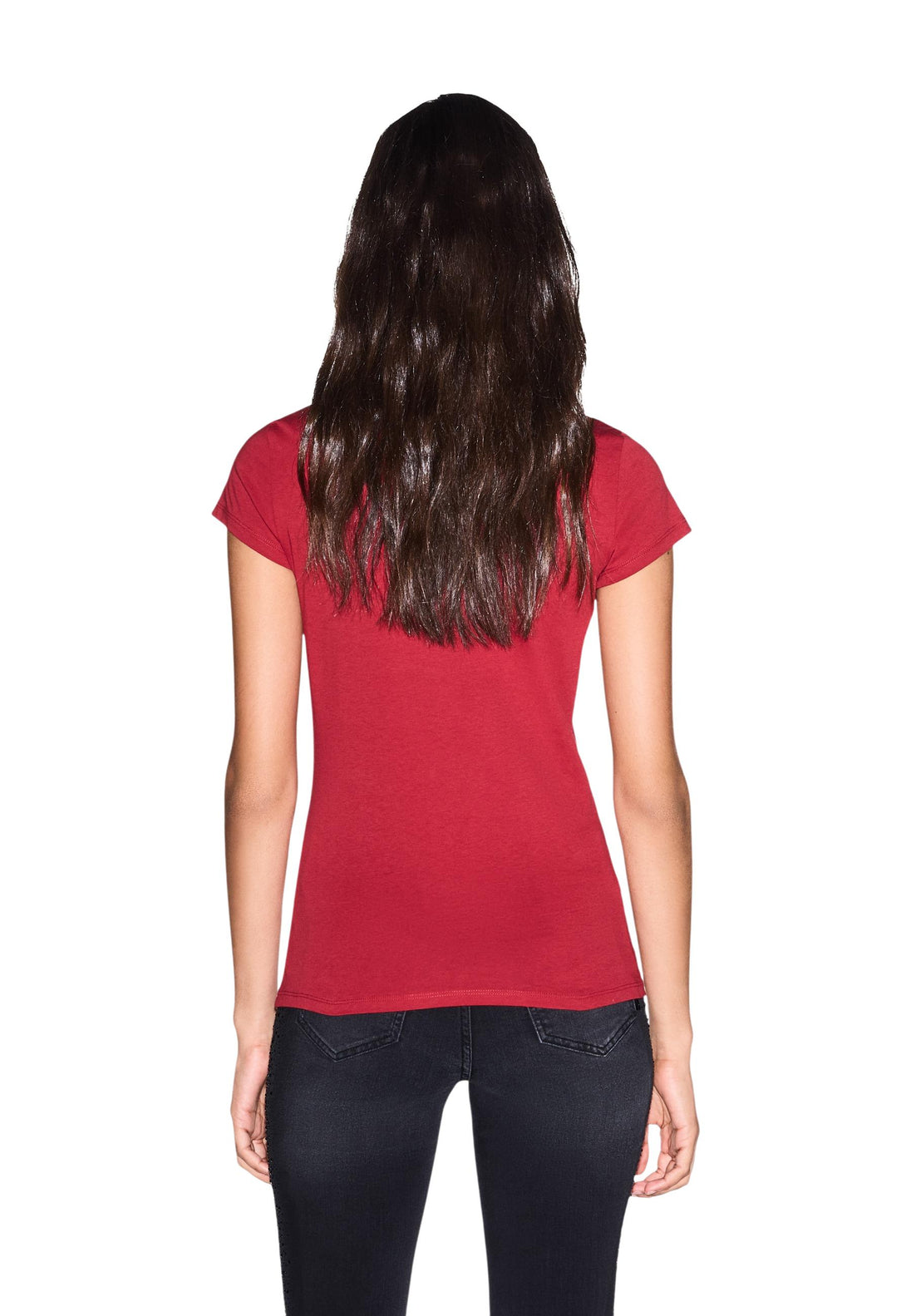 T-shirt Armani Exchange couleur rouge — vue 5