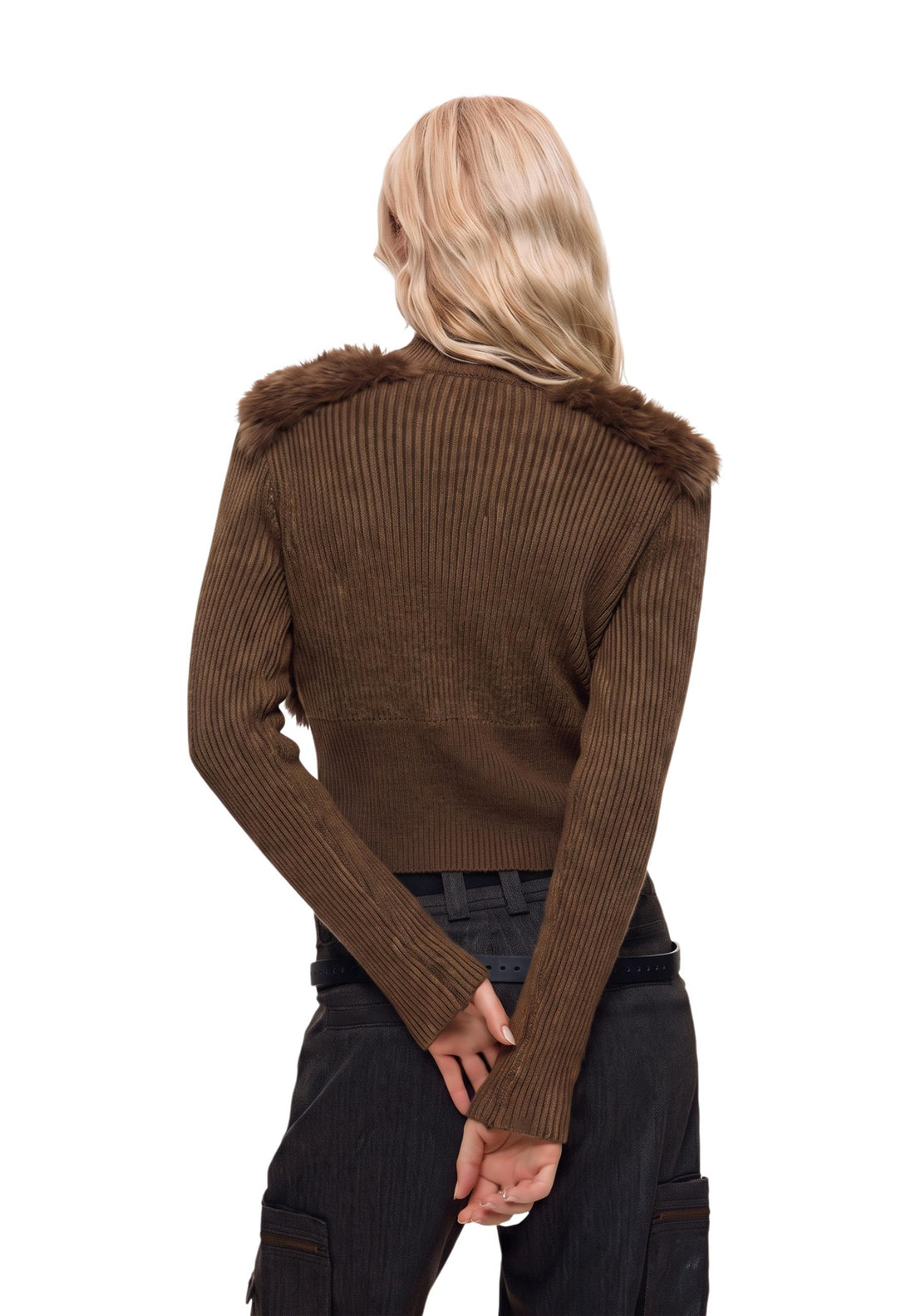 Cardigan Desigual couleur marron — vue 5